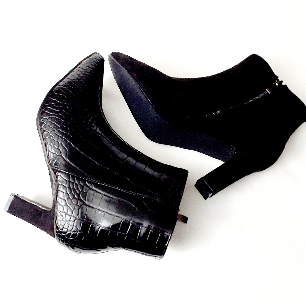 Cinak Women's Dress Black Ankle Boots Size 7